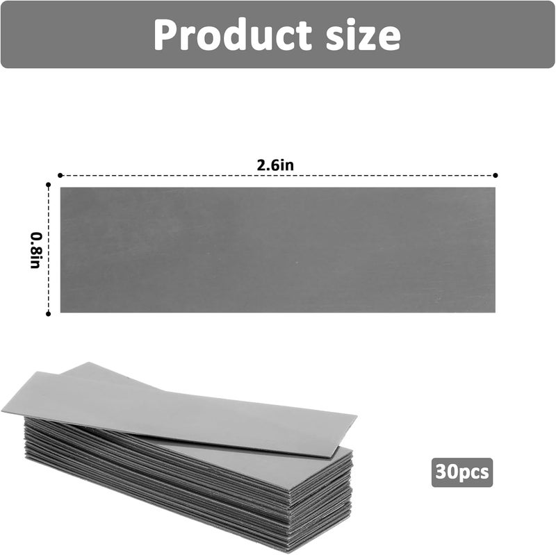 Alrhso 30 Pcs Silicone Thermal Pad, CPU GPU Thermal Conductive Silicone Pads Reusable Conductive Heatsink Pad for Chip LED Heat Conduction, Laptop Heatsink, 2.6 X 0.8 X0.1 Inch - Image 2
